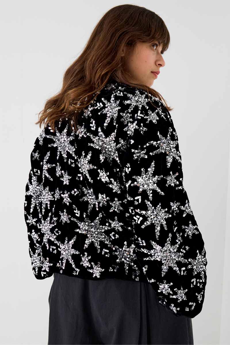 Medi Sequin Embellished Kimono Jacket