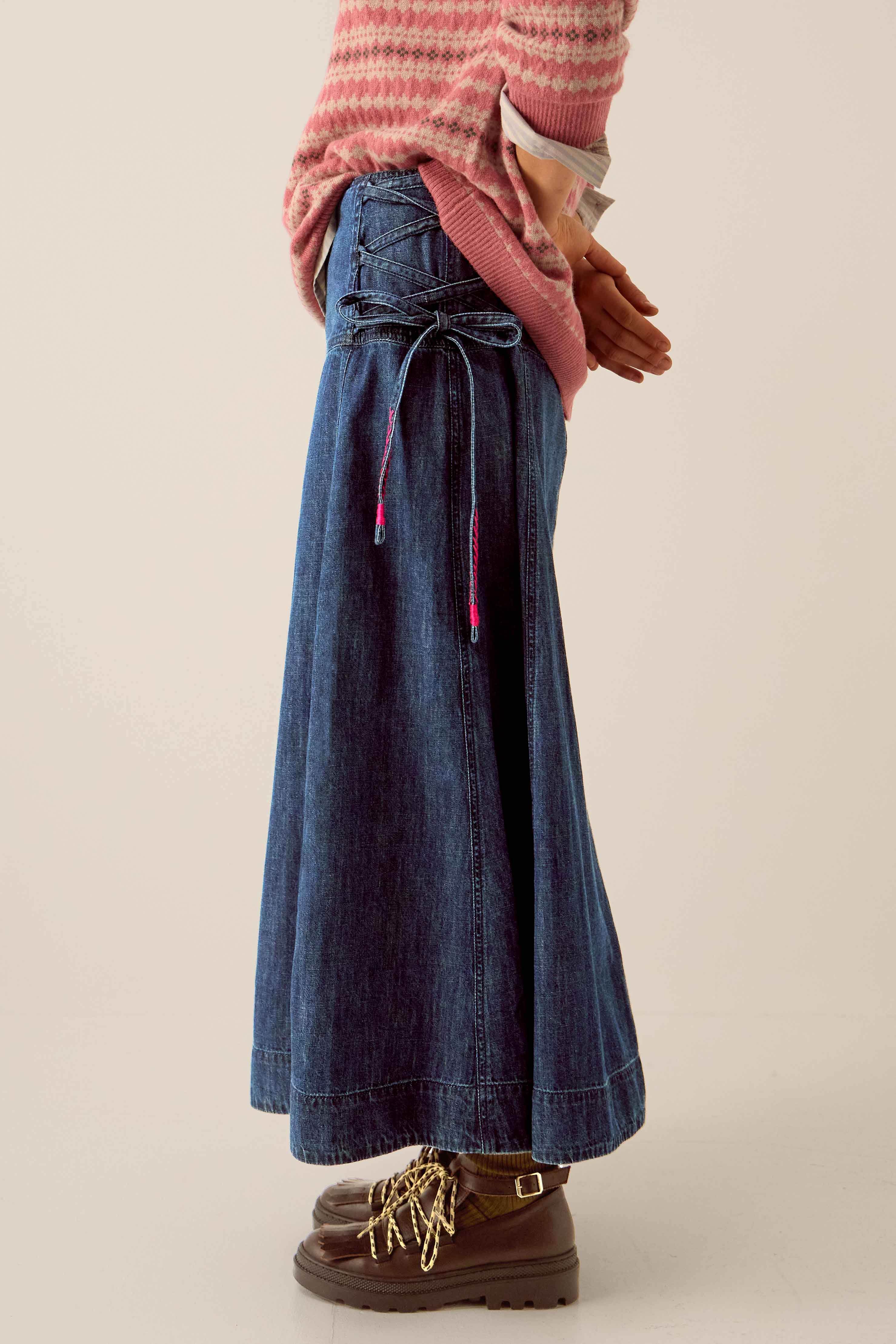 Reyna Denim Midi Skirt