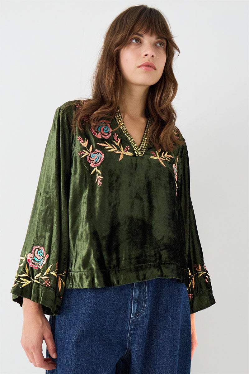 Talia Floral Embroidered Top