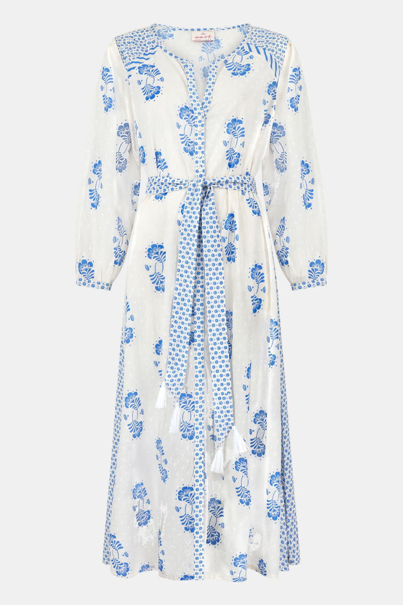 Amber Printed Dress White