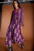 Model wears Dotty Print Berry Dress by east.co.uk