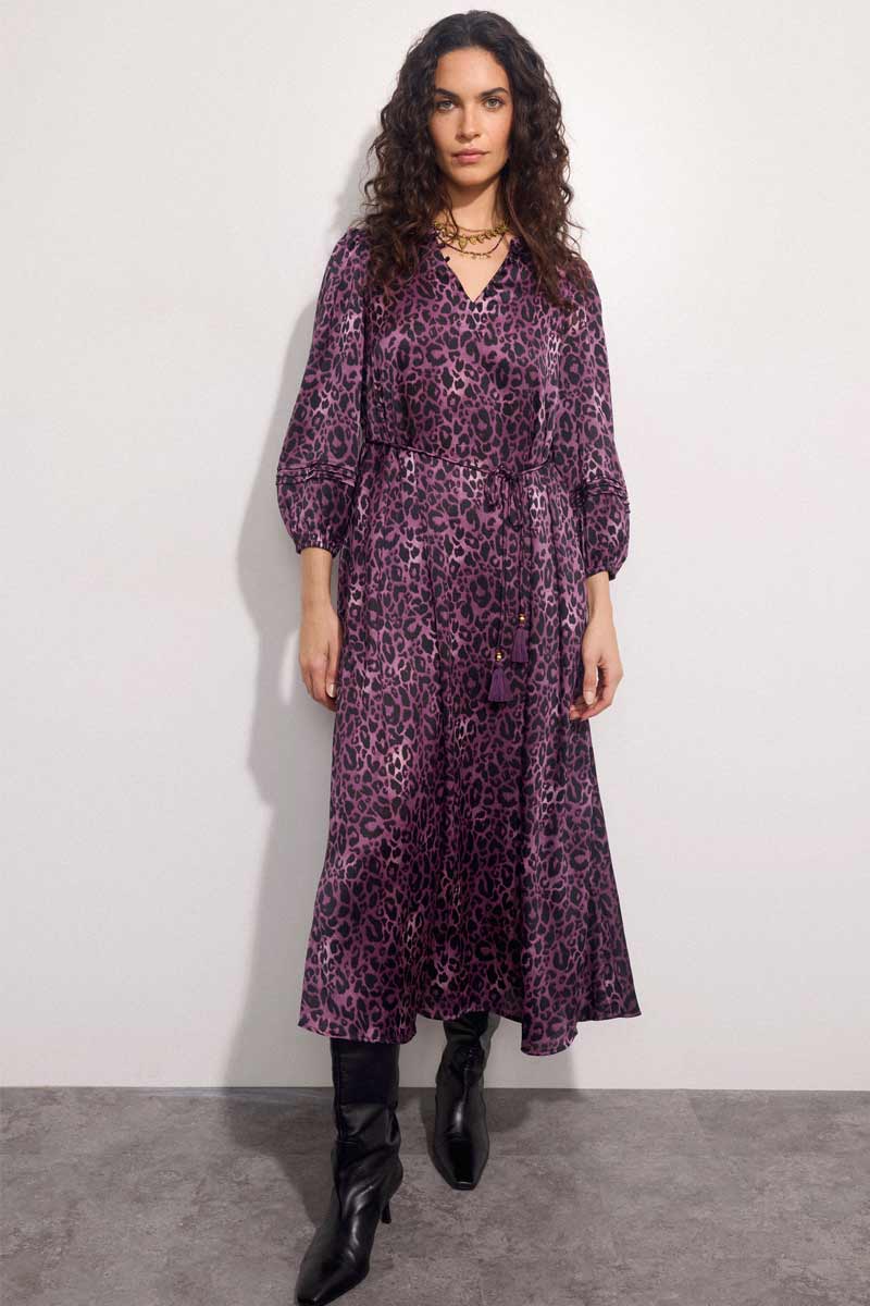 Rhiannon Leopard Print Midi Dress