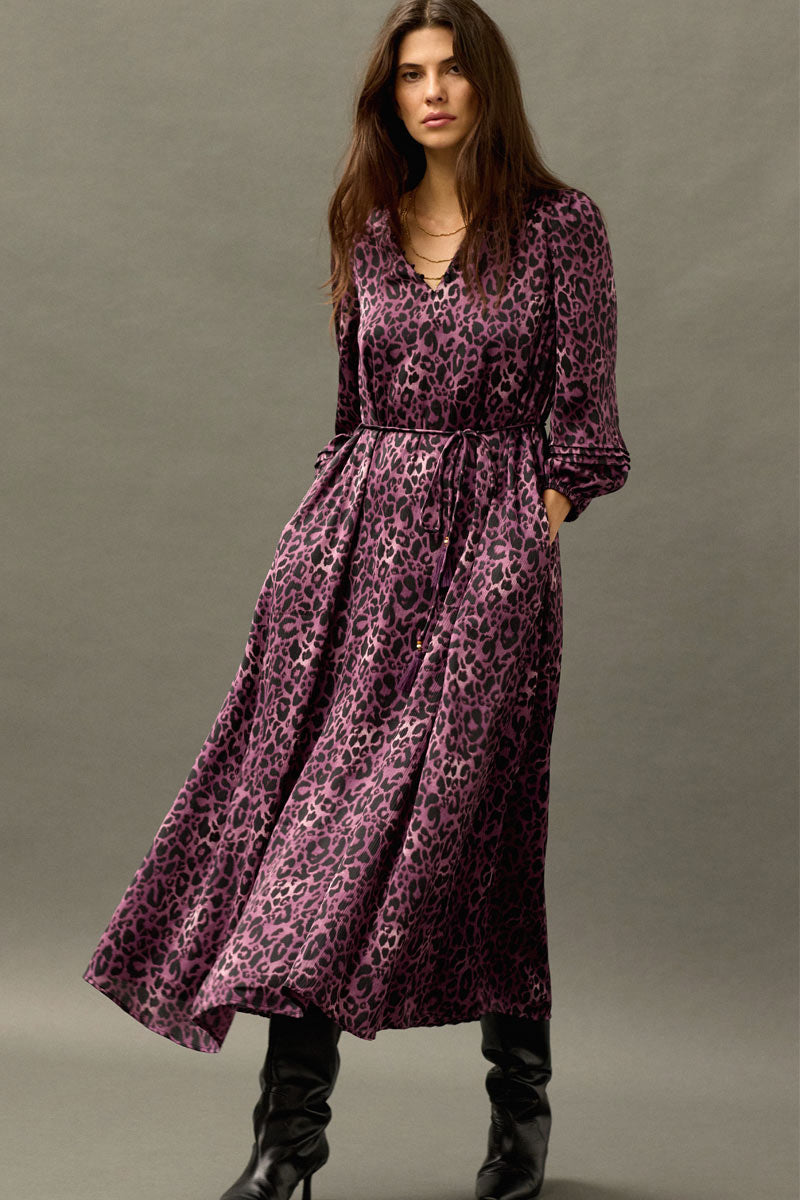 Rhiannon Leopard Print Midi Dress