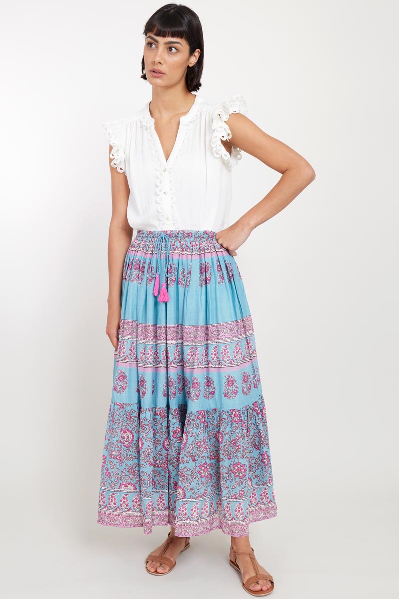 Souki Aqua BCI Cotton Skirt