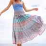 Model wears Souki Aqua BCI Cotton Skirt