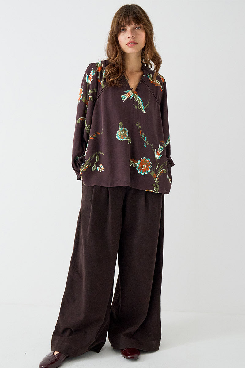 Jeanie Botanical Print Blouse