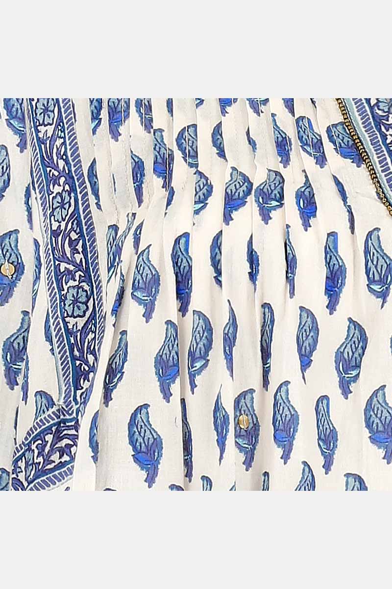 Faith Blue Organic Cotton Top east.co.uk