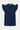 Flat shot front view of East Heritage Hera Frill Sleeve Navy Cotton Top