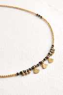Kirvis Gold & Black Short Necklace