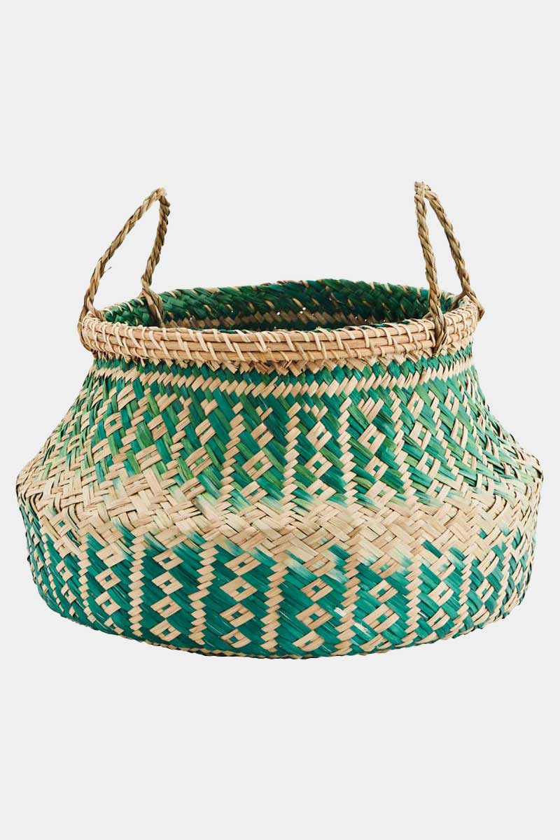 Green Seagrass Decorative Basket
