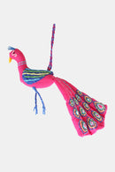 Pink Peacock Hanging Ornament