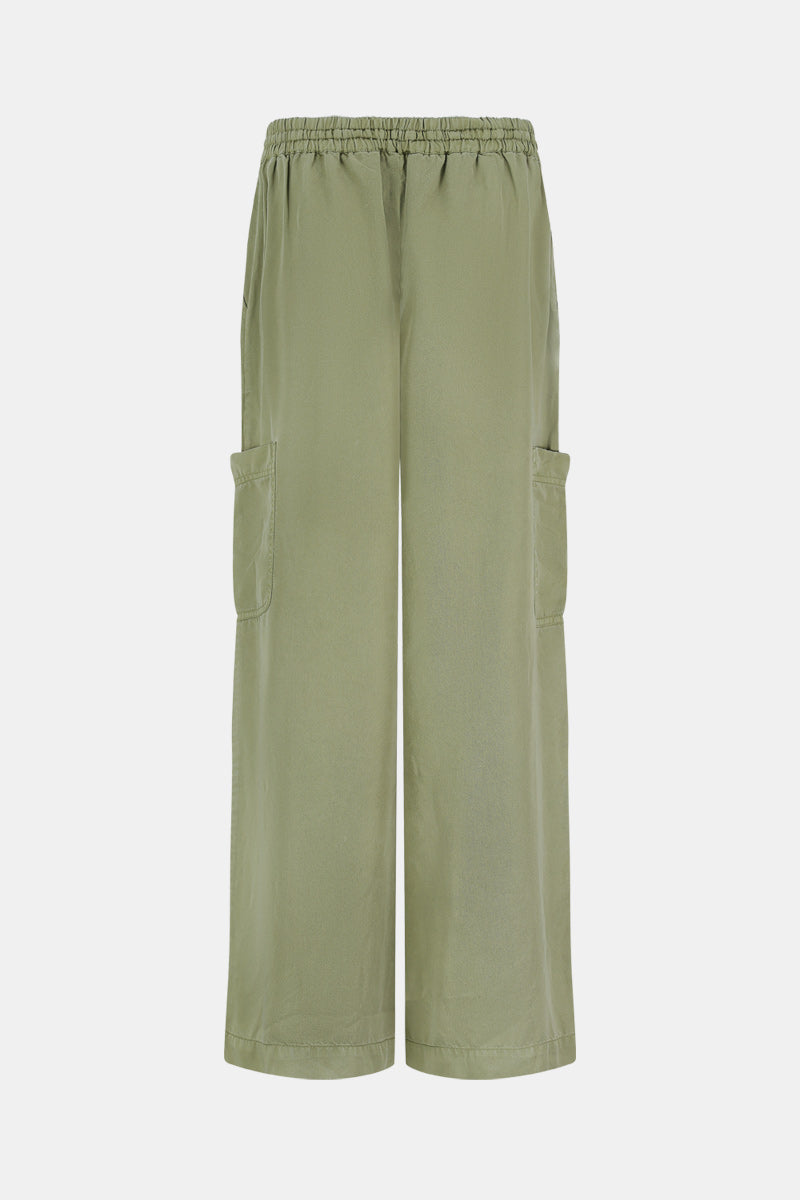Flat shot back view of Nia Trousers in Sage