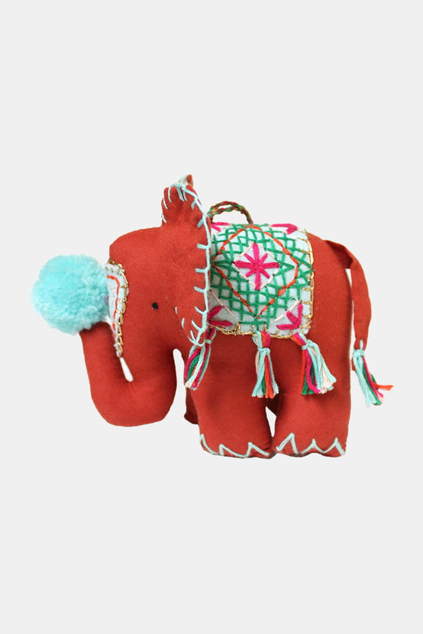Red Elephant Hanging Ornament