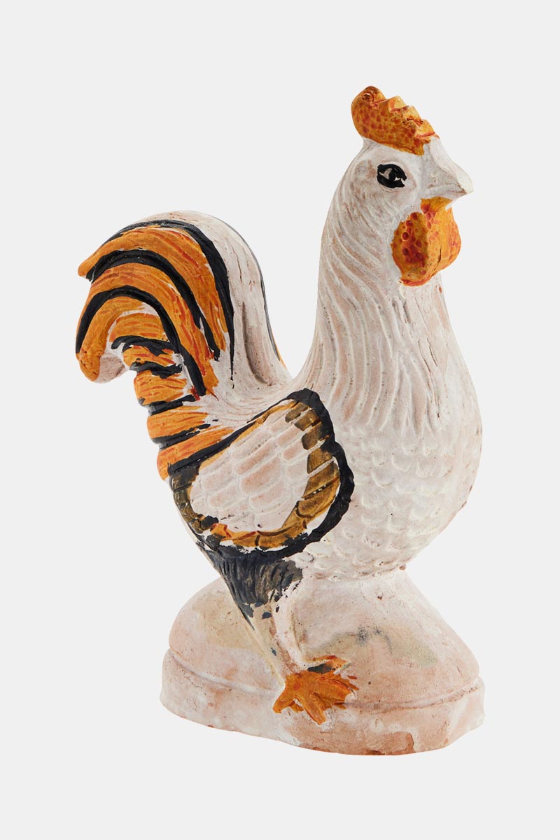 Hand Painted Terracotta Rooster