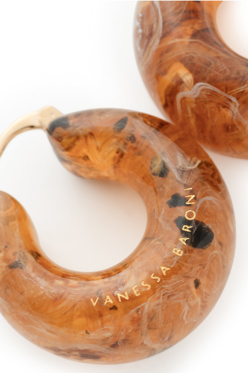 Bernstein Marble Circlet Earrings