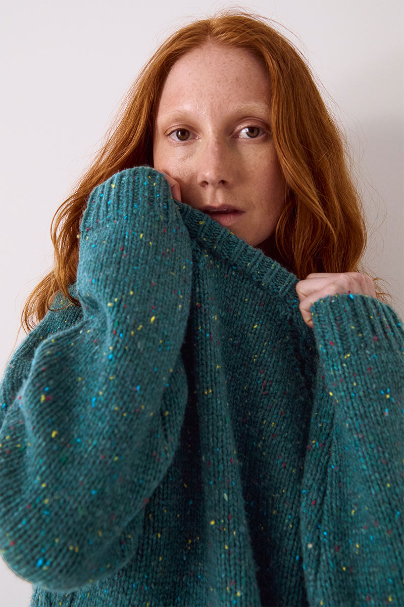 Ami Cable Donegal Knit Sweater