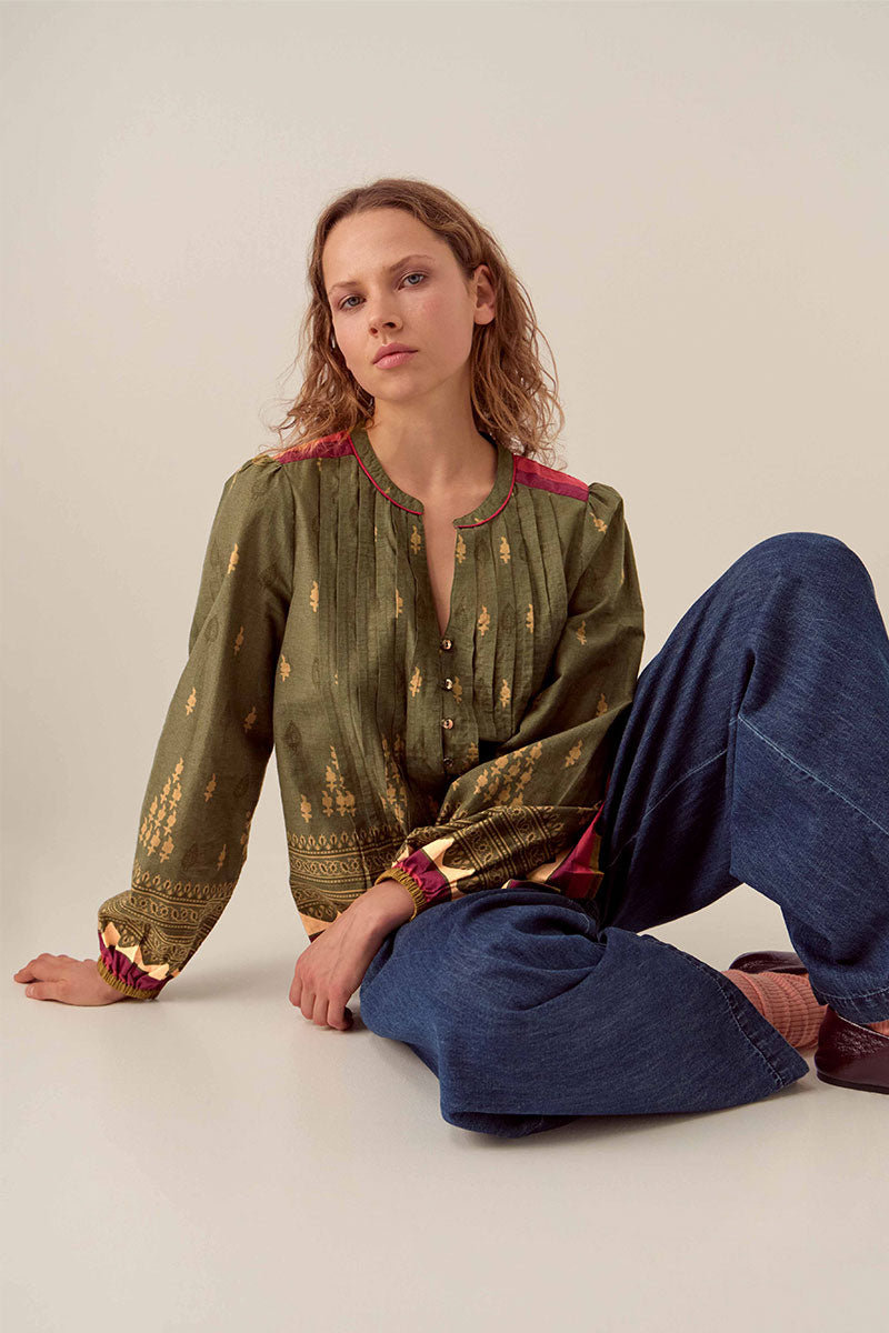 Apate Printed Cotton Top