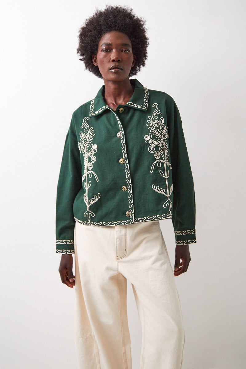 Arnella Embroidered Cotton Jacket