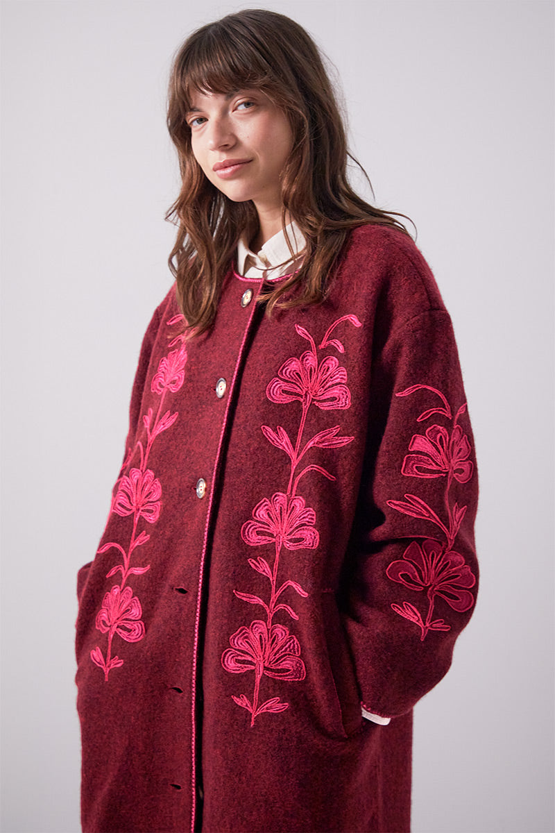 Astrid Wool Embroidered Coat
