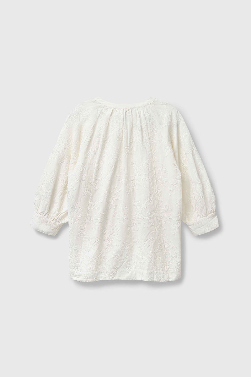 Ateta Tonal Embroidered Blouse