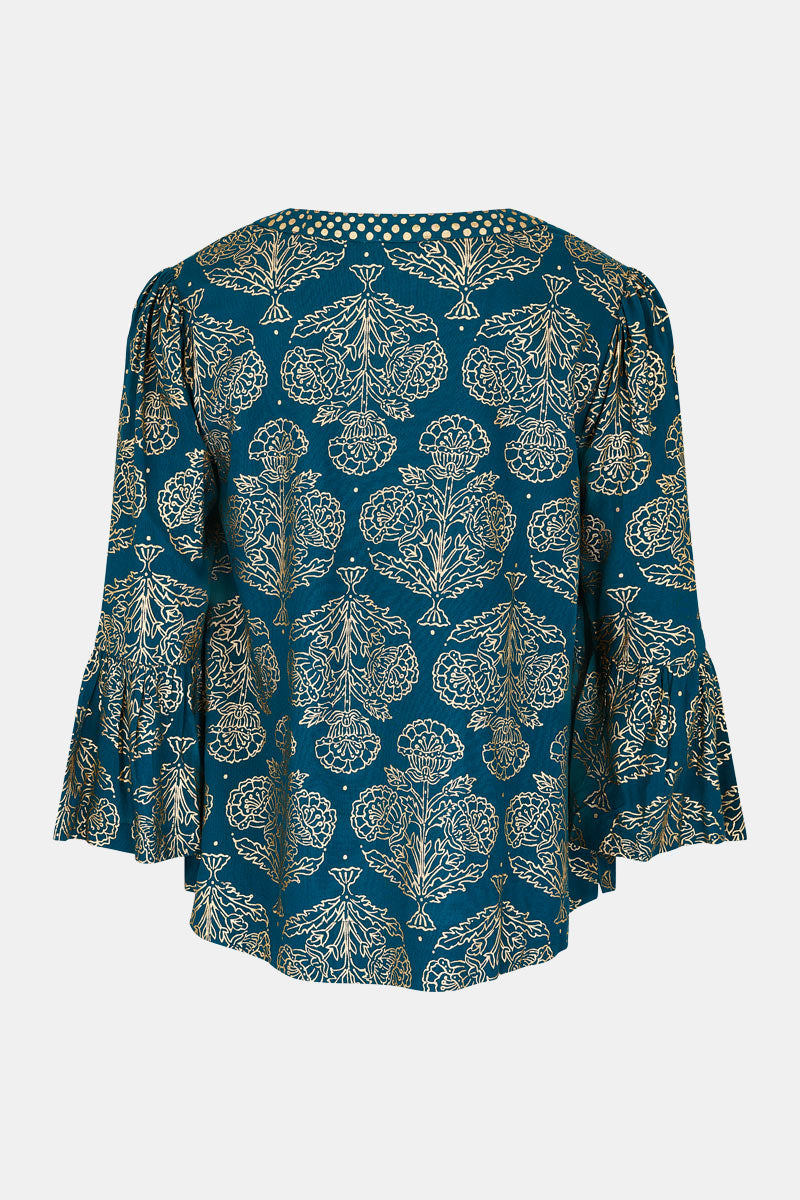 Aviana Floral Foil Blouse