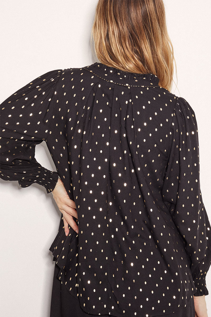 Brona Foil Spotted Blouse