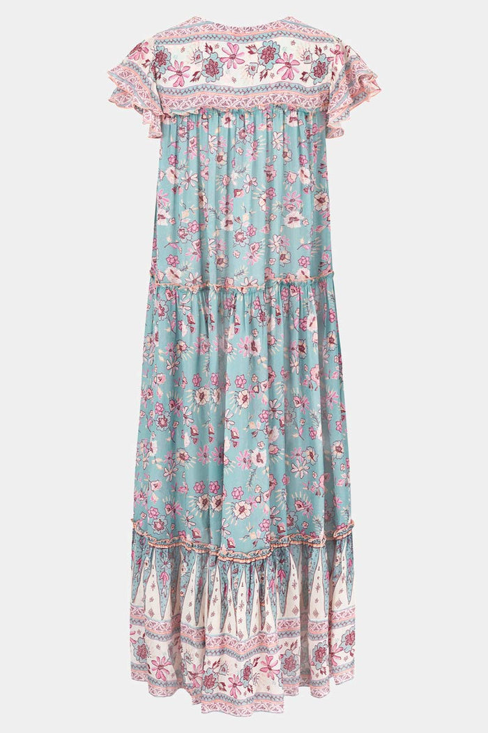 Clementine V-Neck Placket Dress White main image 1