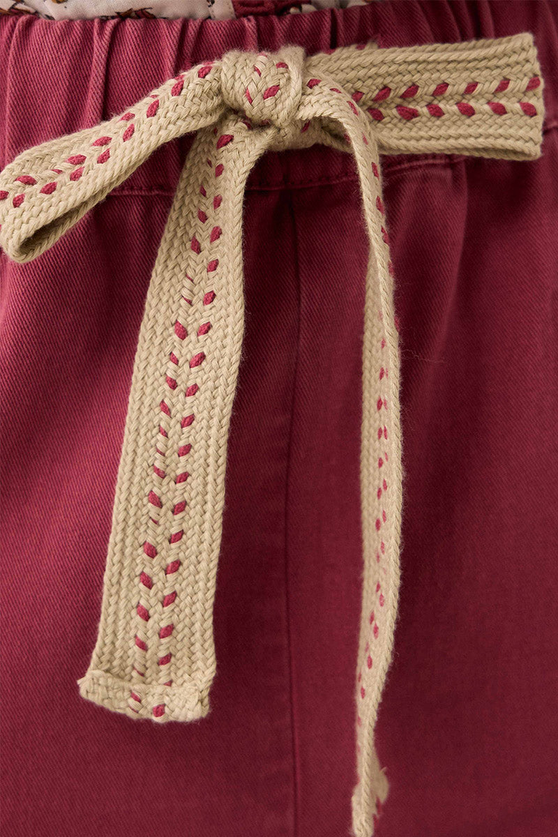 Della Wide Leg Cotton Twill Trousers