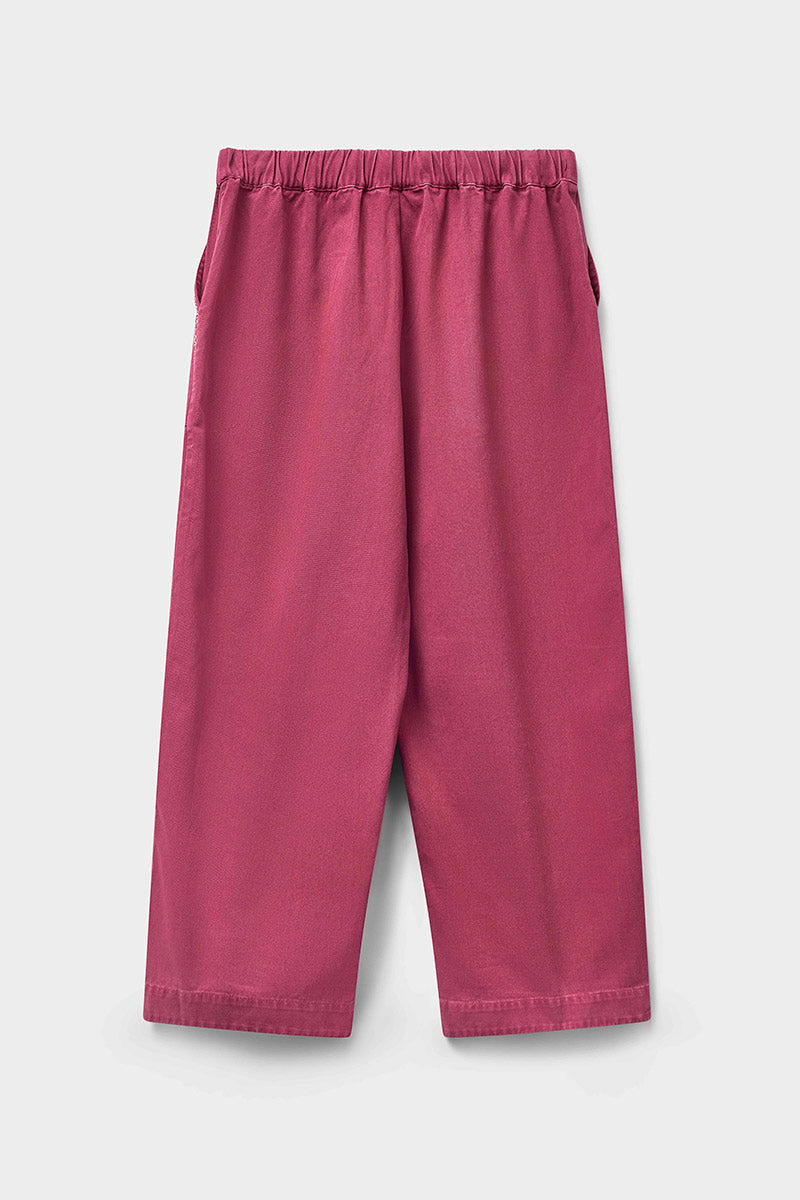 Della Wide Leg Cotton Twill Trousers