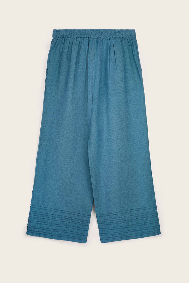 Hetta Linen Tonal Embroidery Trousers