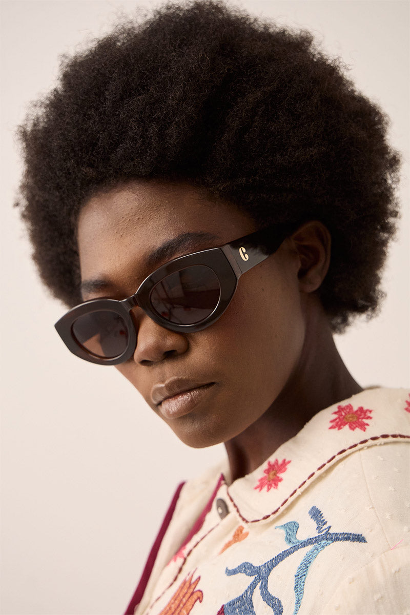 Ines Cat Eye Sunglasses Brown