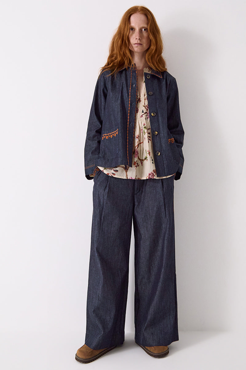 Jayla Denim Embroidered Jacket