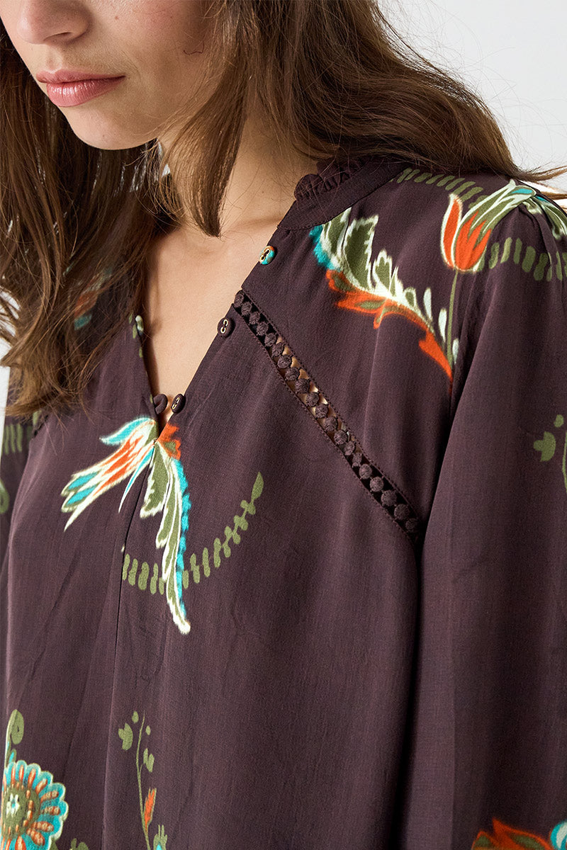 Jeanie Botanical Print Blouse