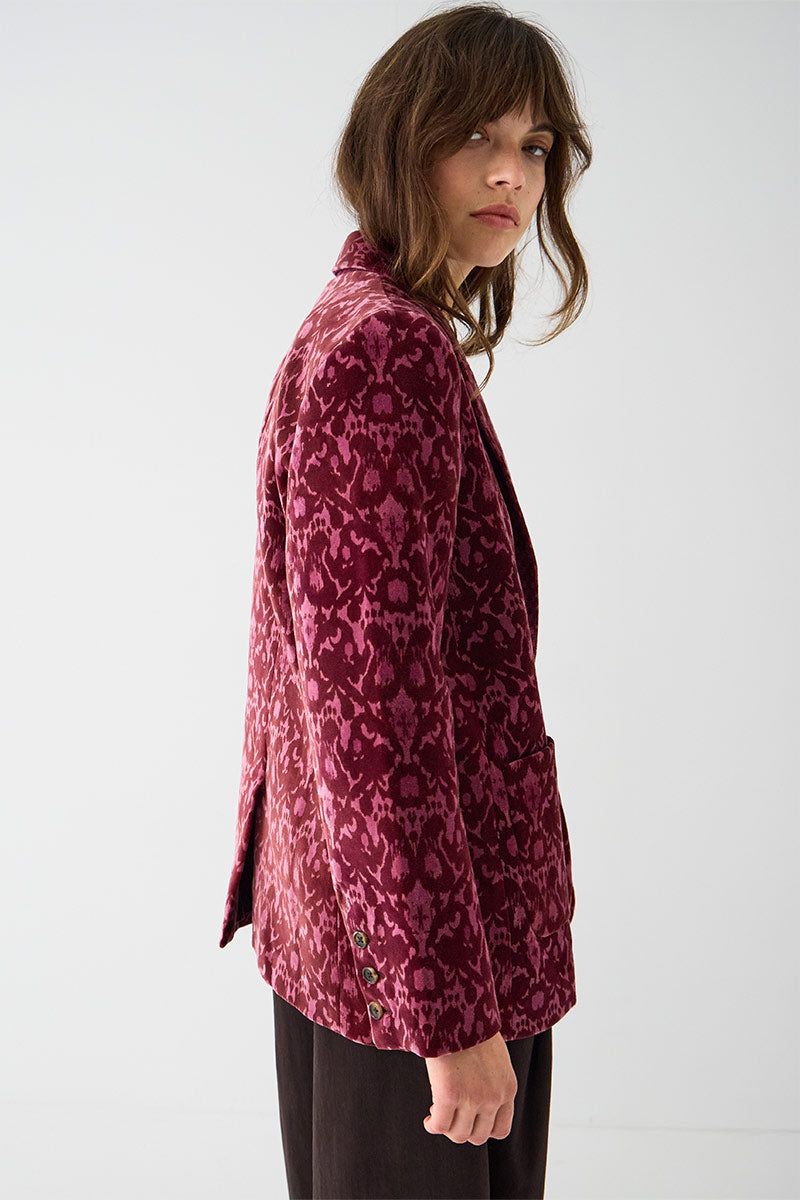 Jude Velvet Printed Blazer