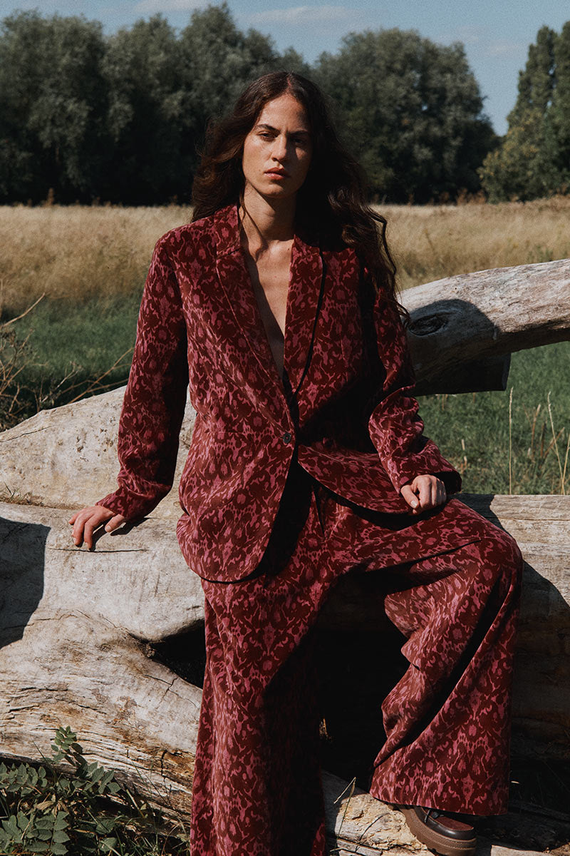 Jude Velvet Printed Trouser