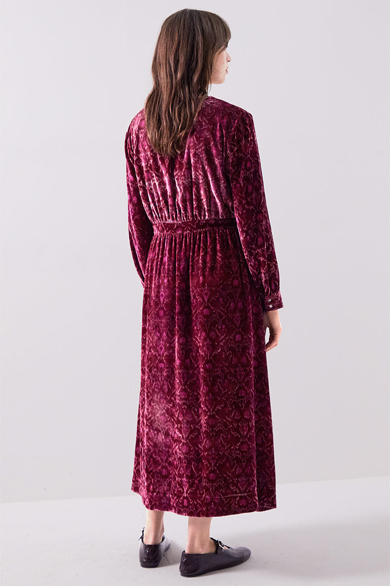 Jude Paisley Velvet Dress