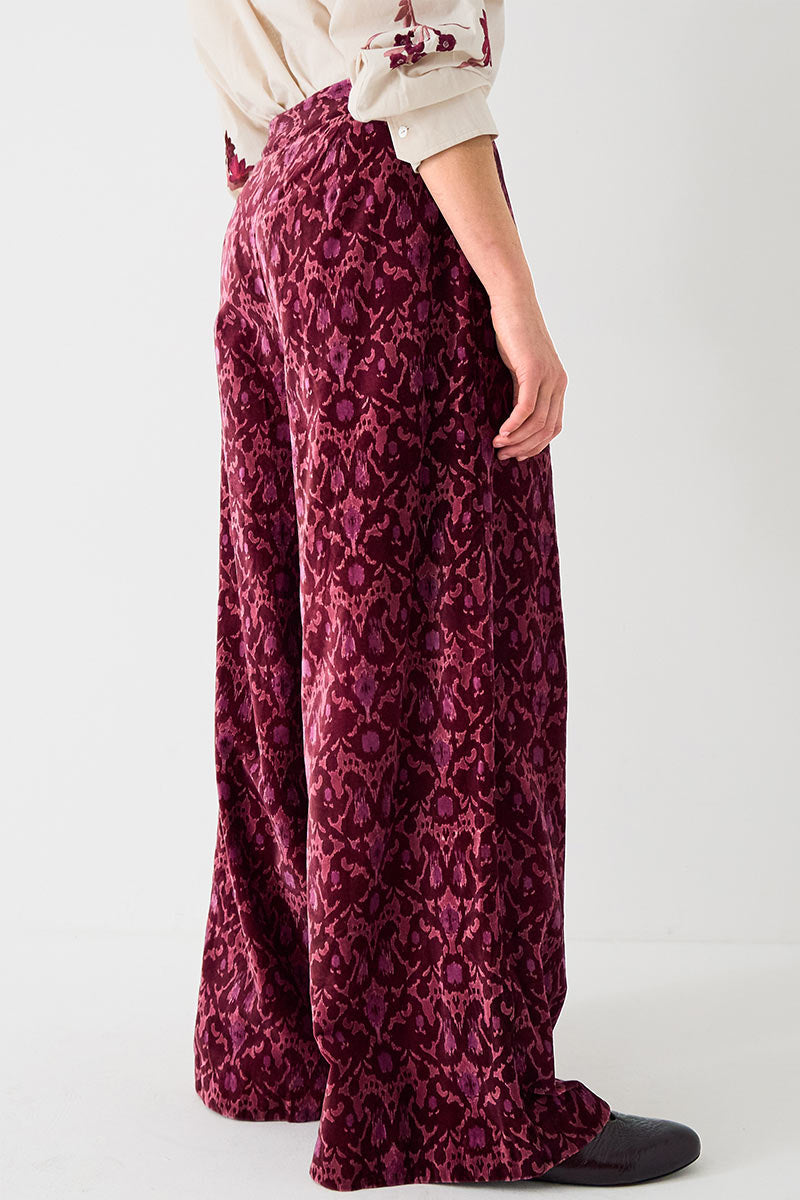 Jude Velvet Printed Trouser
