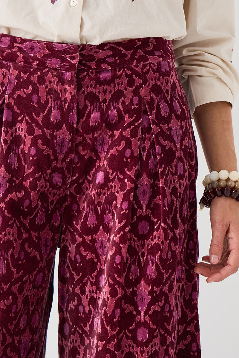 Jude Velvet Printed Trouser