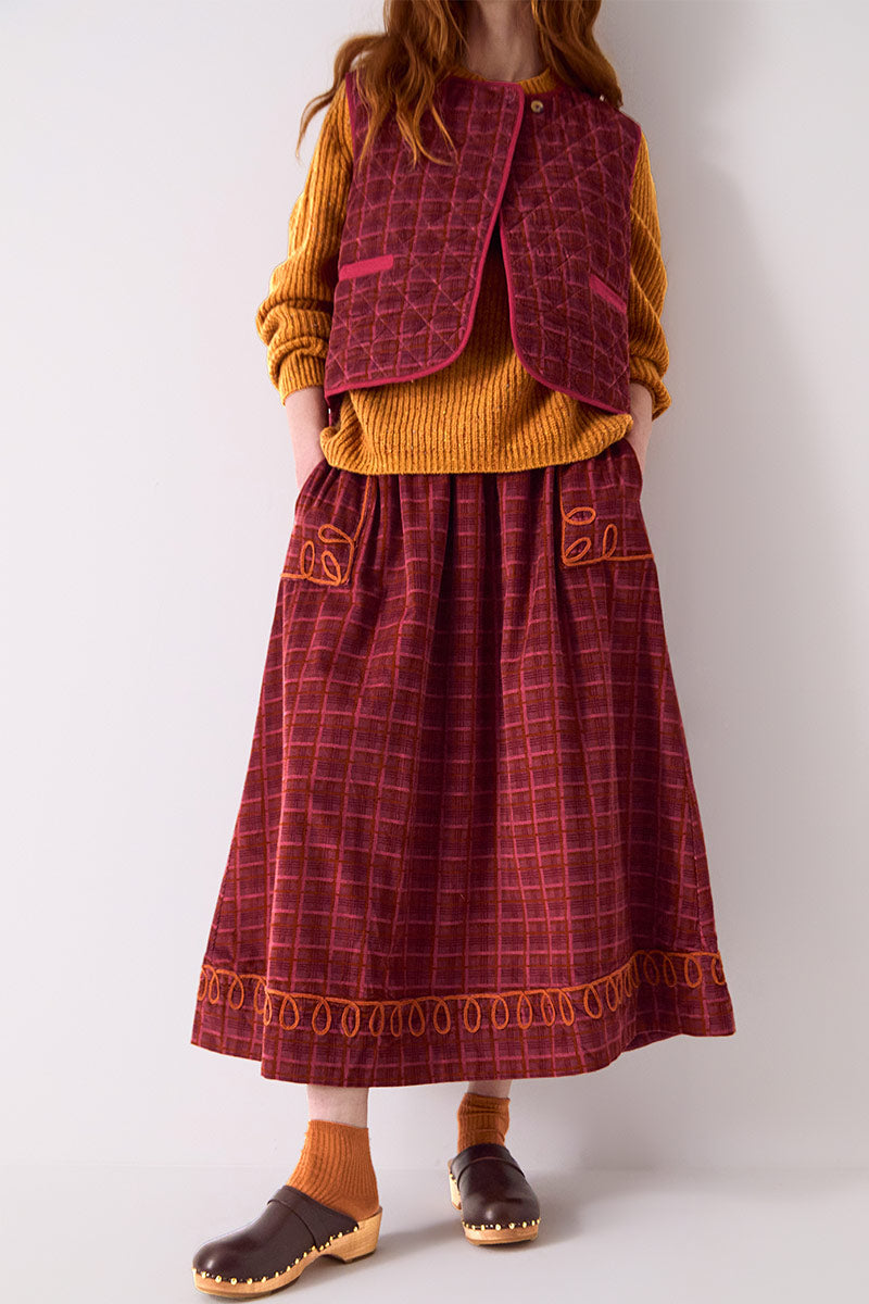 Karina Printed Cord Skirt