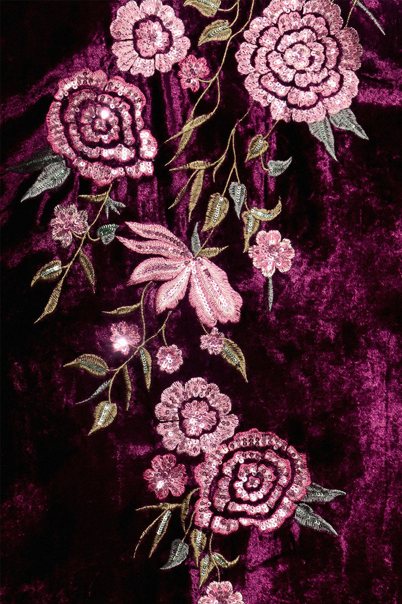 Katlin Velvet Embroidered Jacket