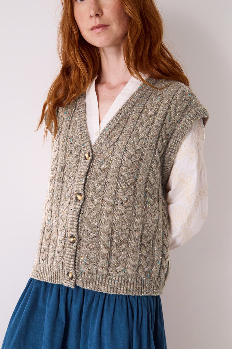 Keya Donegal Knit Cable Tank