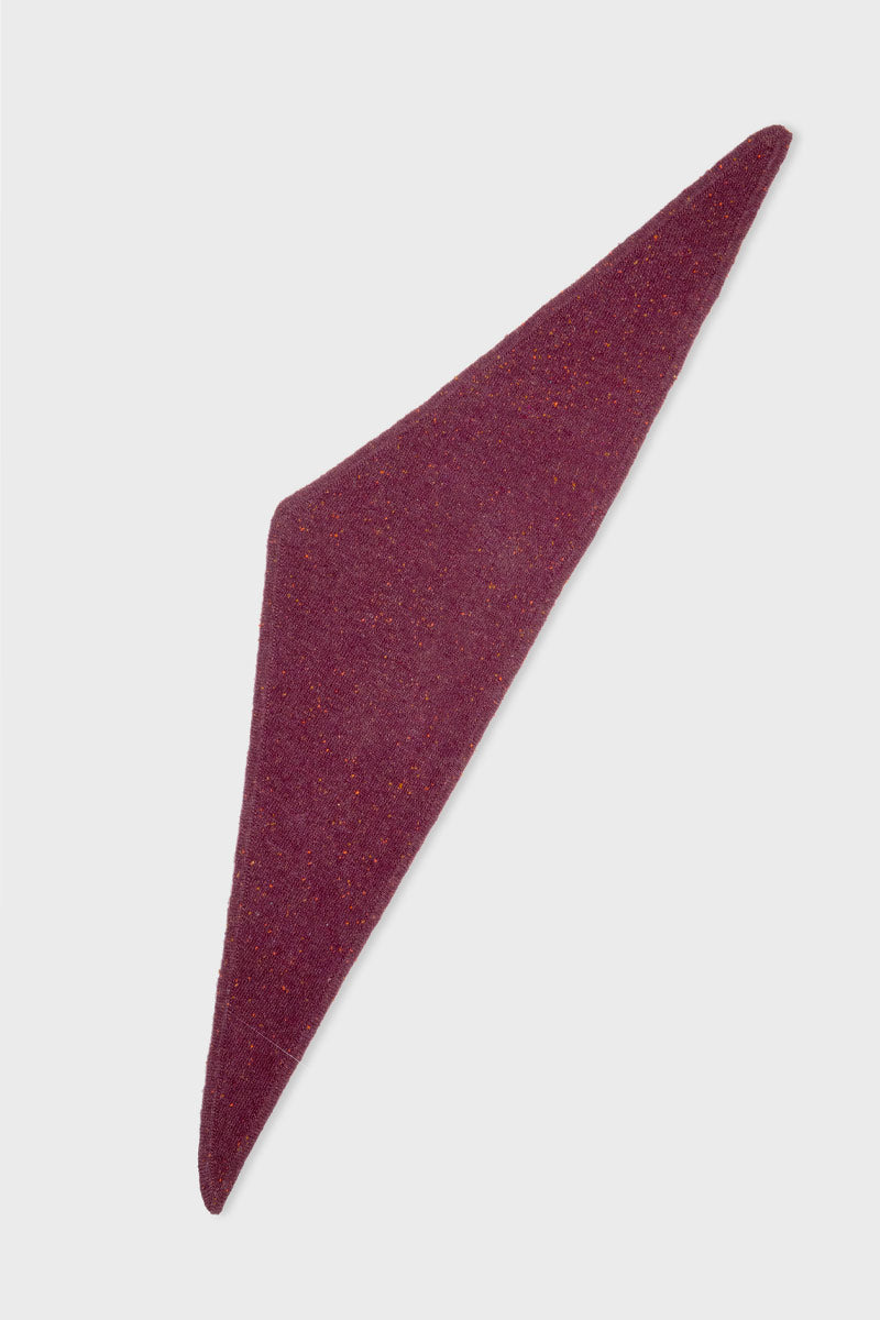Knitted Wool Bandana Scarf Berry