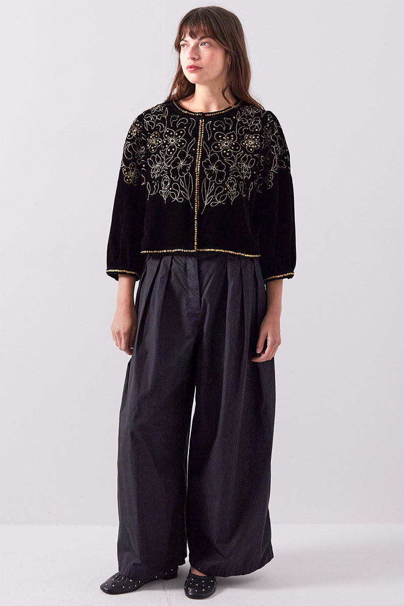 Laurie Velvet Embellished Jacket