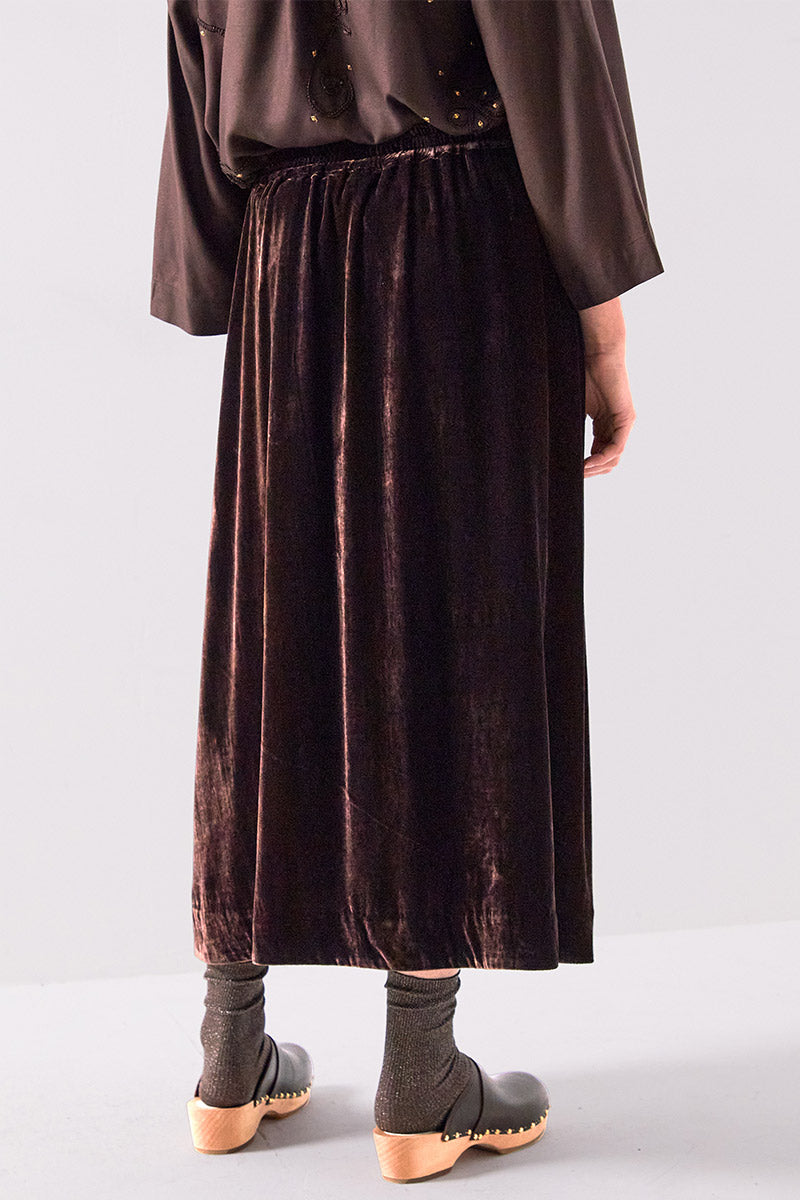 Laurie Velvet Midi Skirt