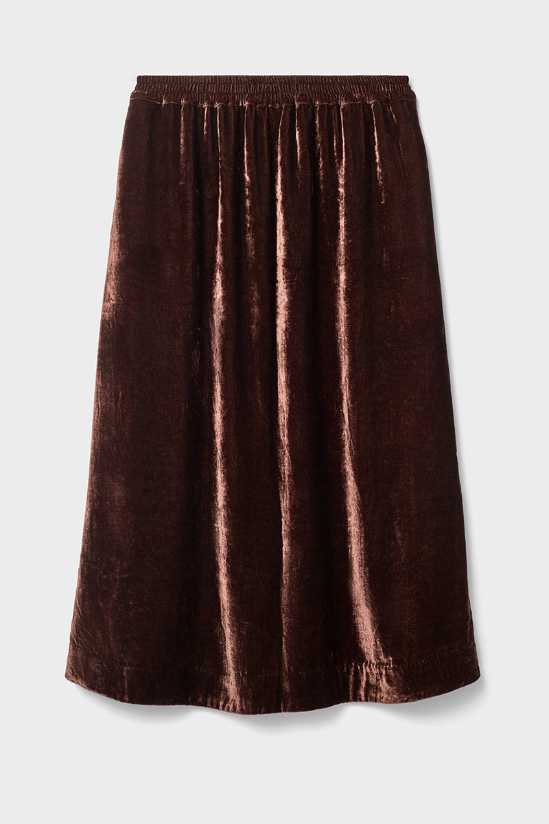 Laurie Velvet Midi Skirt