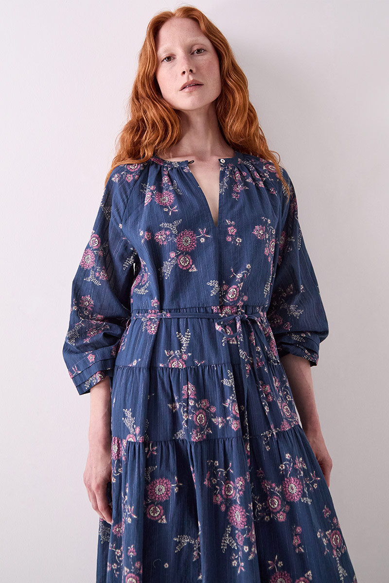 Layla Floral Print Cotton Dress