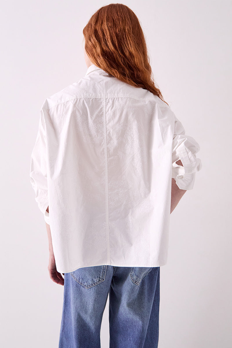 Layla Embroidered Cotton Poplin Shirt