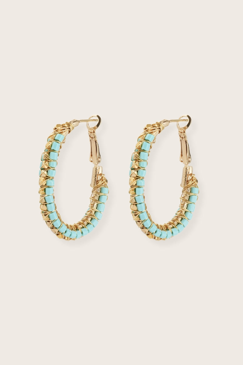 Creo Luck Gold-plated Hoop Earrings