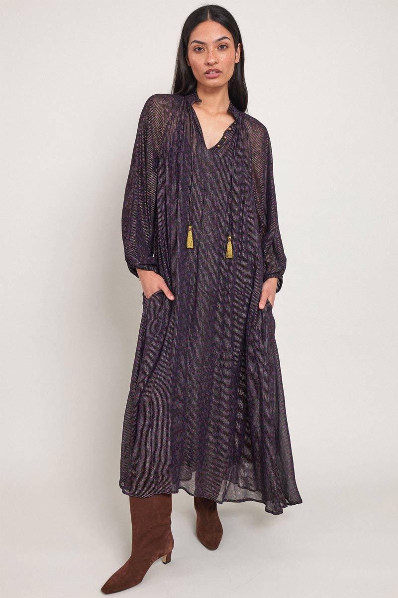 Nesta Metallic Maxi Dress