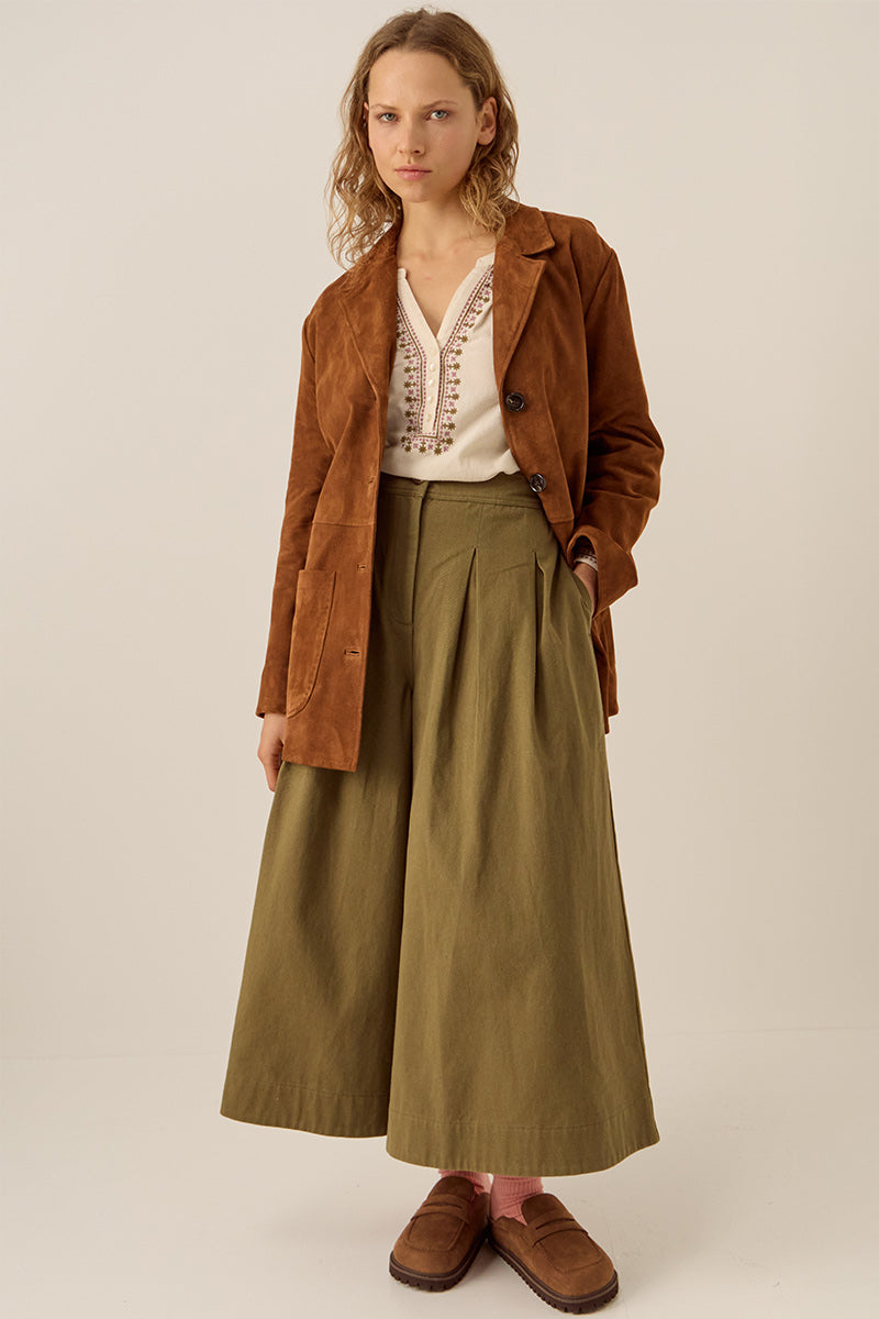 Reggie Chestnut Brown Suede Jacket